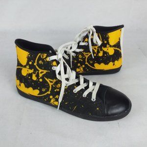 Batman Print Canvas High Top Sneakers Women's 10